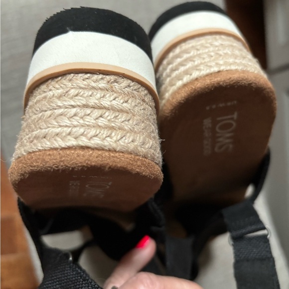 Tom’s Diana crossover platform espadrille casual sandals sz 9.5 - Picture 6 of 9